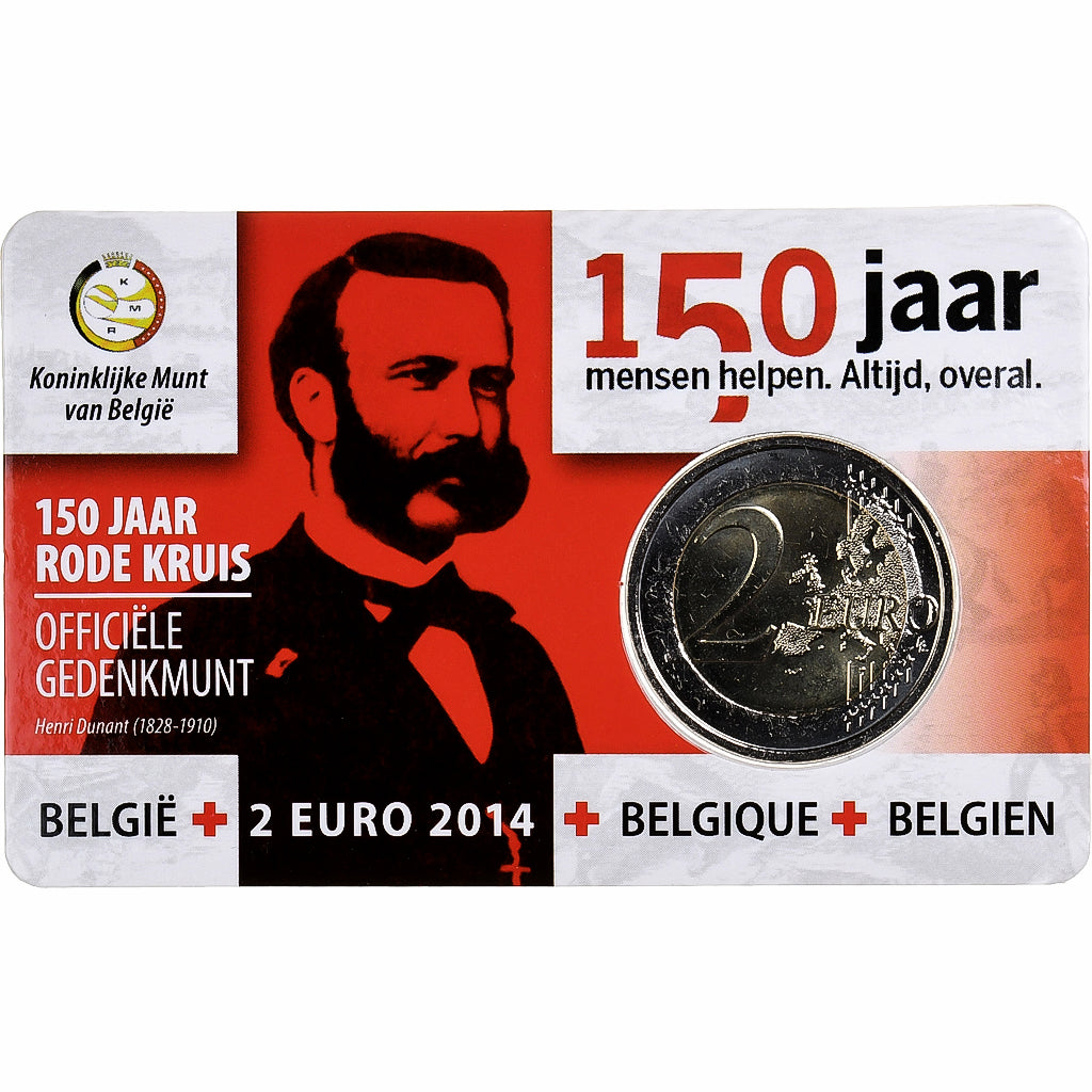 Belgium, 2 Euro, Belgian Red Cross, BU, 2014, Brussels, Bi-Metallic, MS(65-70)