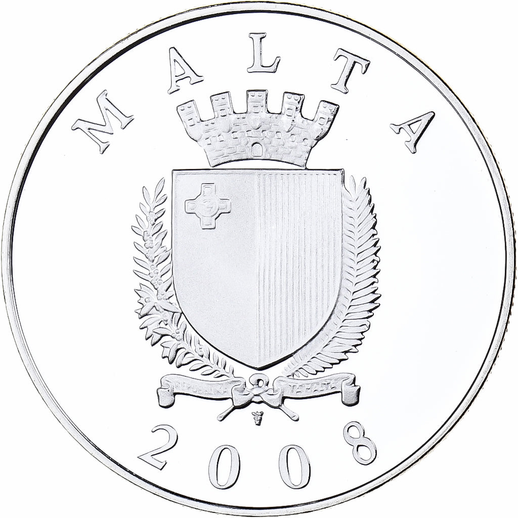 Malta, 10 Euro, Auberge de Castille, Proof, 2008, Utrecht, Silver, MS(65-70)