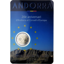 Andorra, 2 Euro, Conseil de l'Europe, BU, 2014, Madrid, Bi-Metallic, STGL