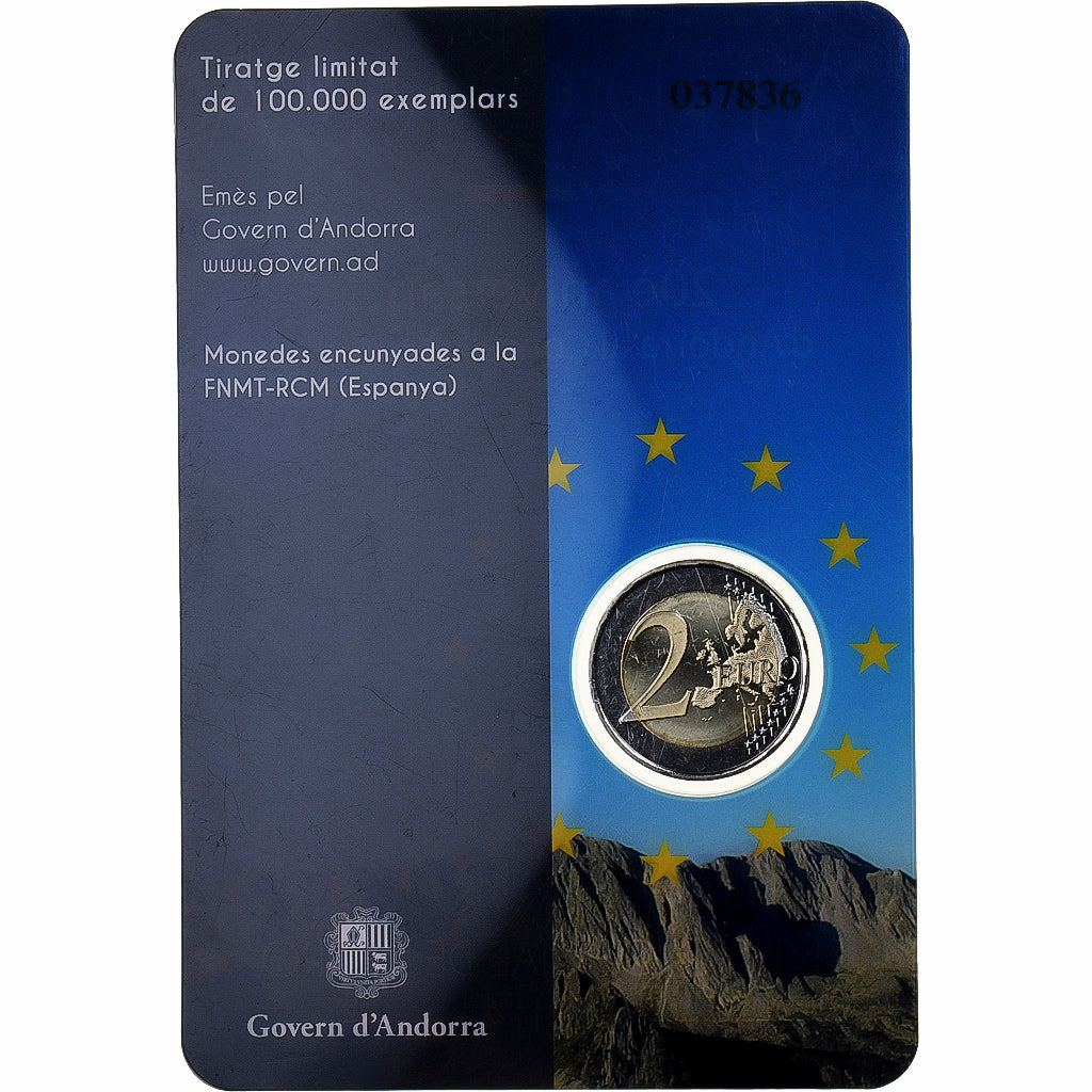 Andorra, 2 Euro, Conseil de l'Europe, BU, 2014, Madrid, Bi-Metallic, FDC
