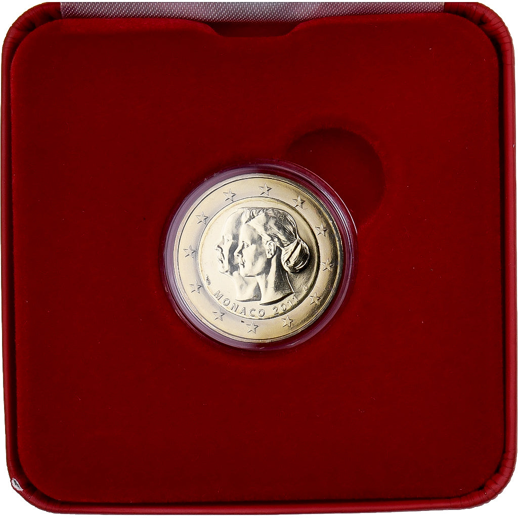 Monaco, 2 Euro, mariage princier, BU, 2011, Monnaie de Paris, Bimétallique, FDC