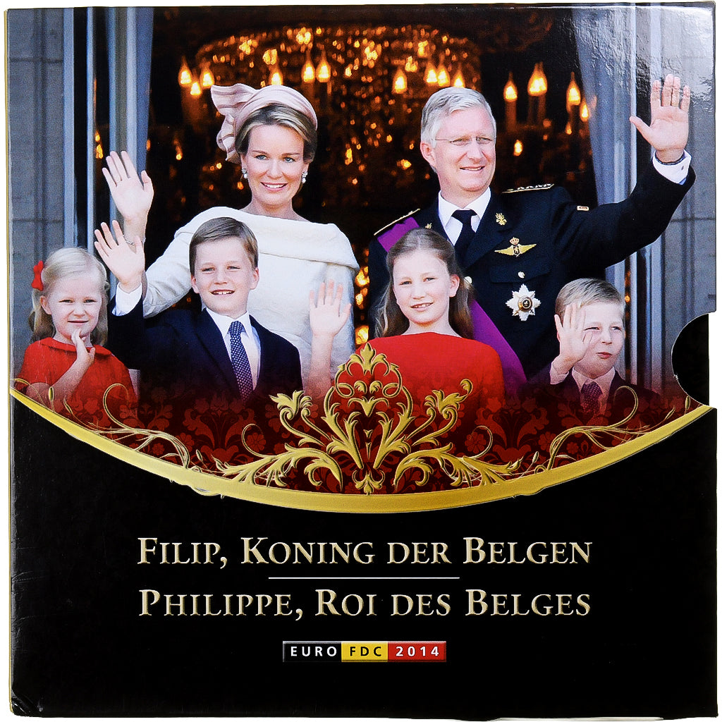 Belgio, 1 c. to 2€ + token, Philippe, Roi des Belges, BU, 2014, Brussels