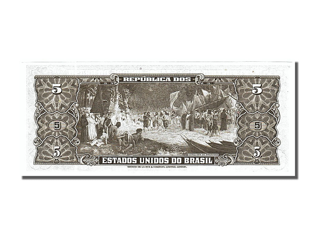 Banknote, Brazil, 5 Cruzeiros, 1964, UNC(65-70)
