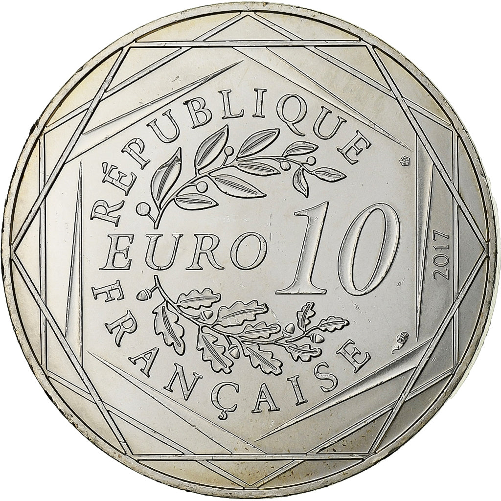 France, 10 Euro, Jean-Paul Gaultier (L'Alsace), 2017, Monnaie de Paris, Silver