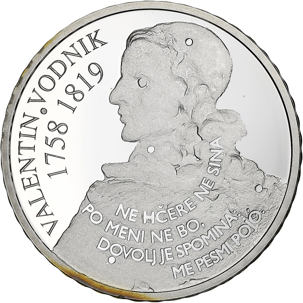 Slovenië, 30 Euro, Valentin Vodnik, Proof, 2008, Utrecht, Zilver, FDC, KM:76