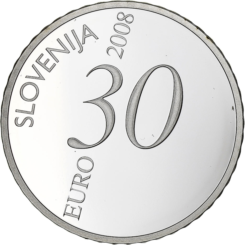 Slovenië, 30 Euro, Valentin Vodnik, Proof, 2008, Utrecht, Zilver, FDC, KM:76