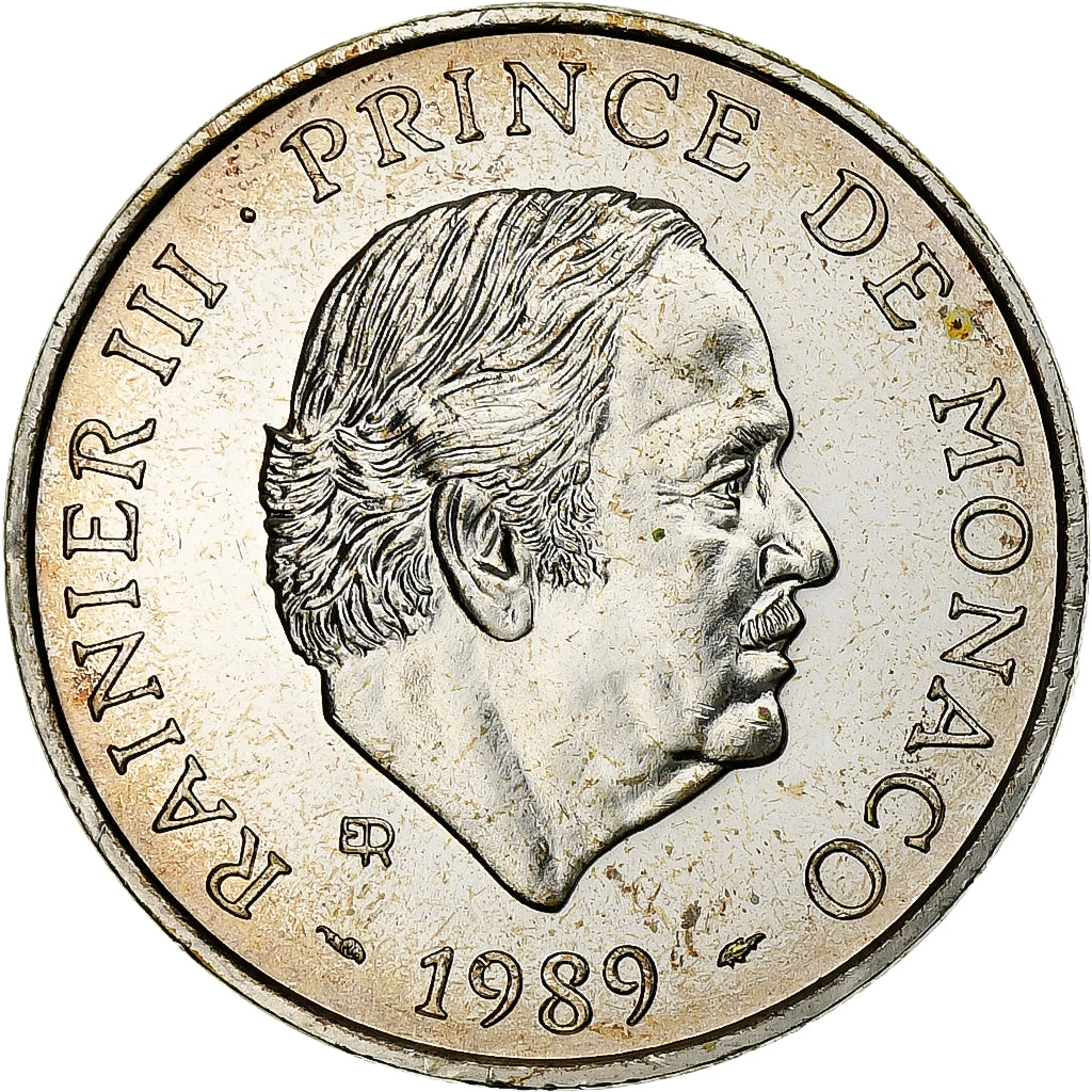 Monaco, Rainier III, 100 Francs, 1989, Monnaie de Paris, Silver, MS(60-62)