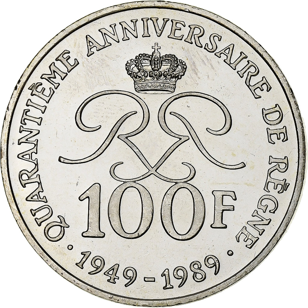 Monaco, Rainier III, 100 Francs, 1989, Monnaie de Paris, Silver, MS(60-62)