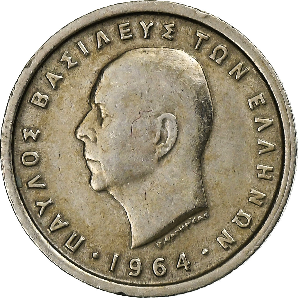 Greece, Paul I, 50 Lepta, 1964, Monnaie de Paris, Copper-nickel, AU(50-53)