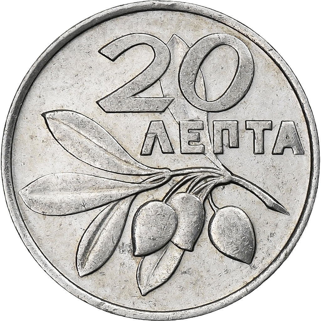 Griekenland, 20 Lepta, 1973, Athens, Aluminium, PR, KM:105