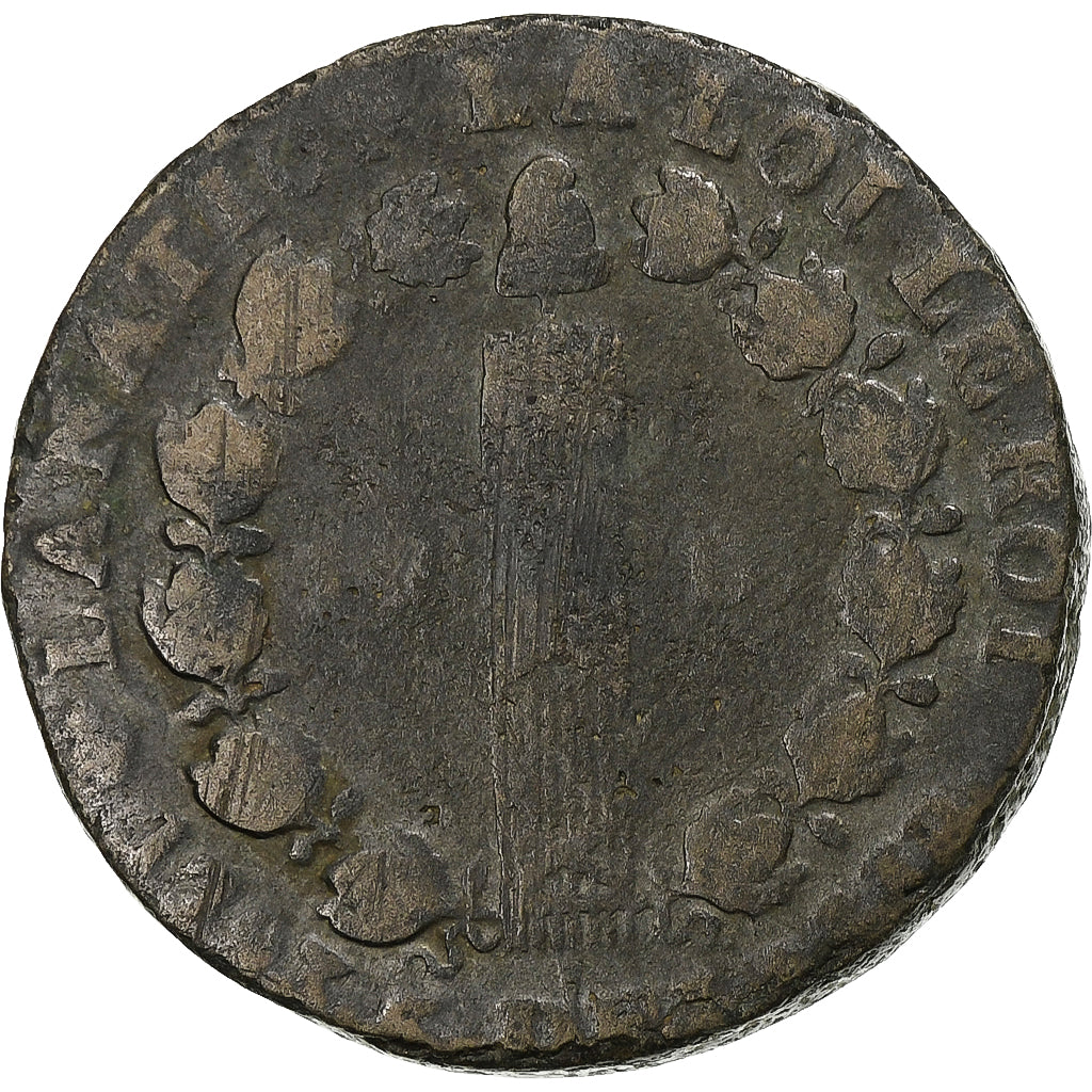Francia, Louis XVI, 12 deniers françois, 1793·5, Paris, Métal de cloche, BC+