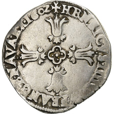 Frankrijk, Henri IV, 1/4 Ecu, 1602, Bayonne, Zilver, FR+, Gadoury:597