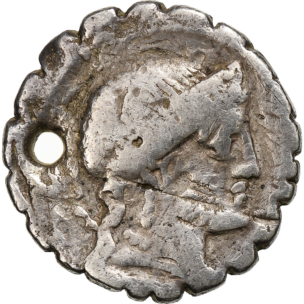 Denarius Serratus, Rome, Holed, Prata, F(12-15)