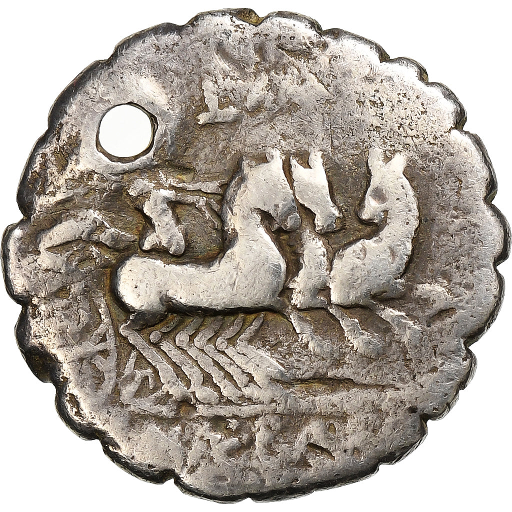 Denarius Serratus, Rome, Holed, Prata, F(12-15)