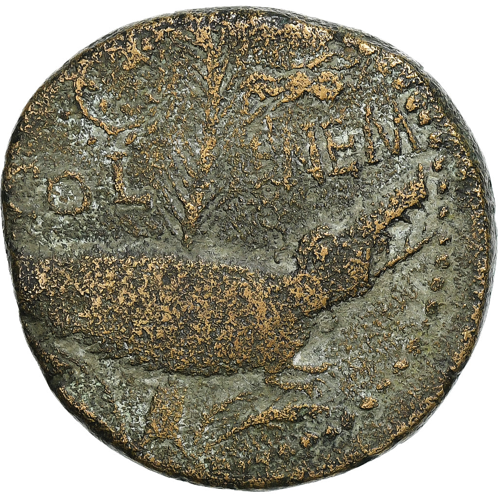 Augustus, As, 10-14, Nemausus, Bronze, VF(20-25), RIC:159