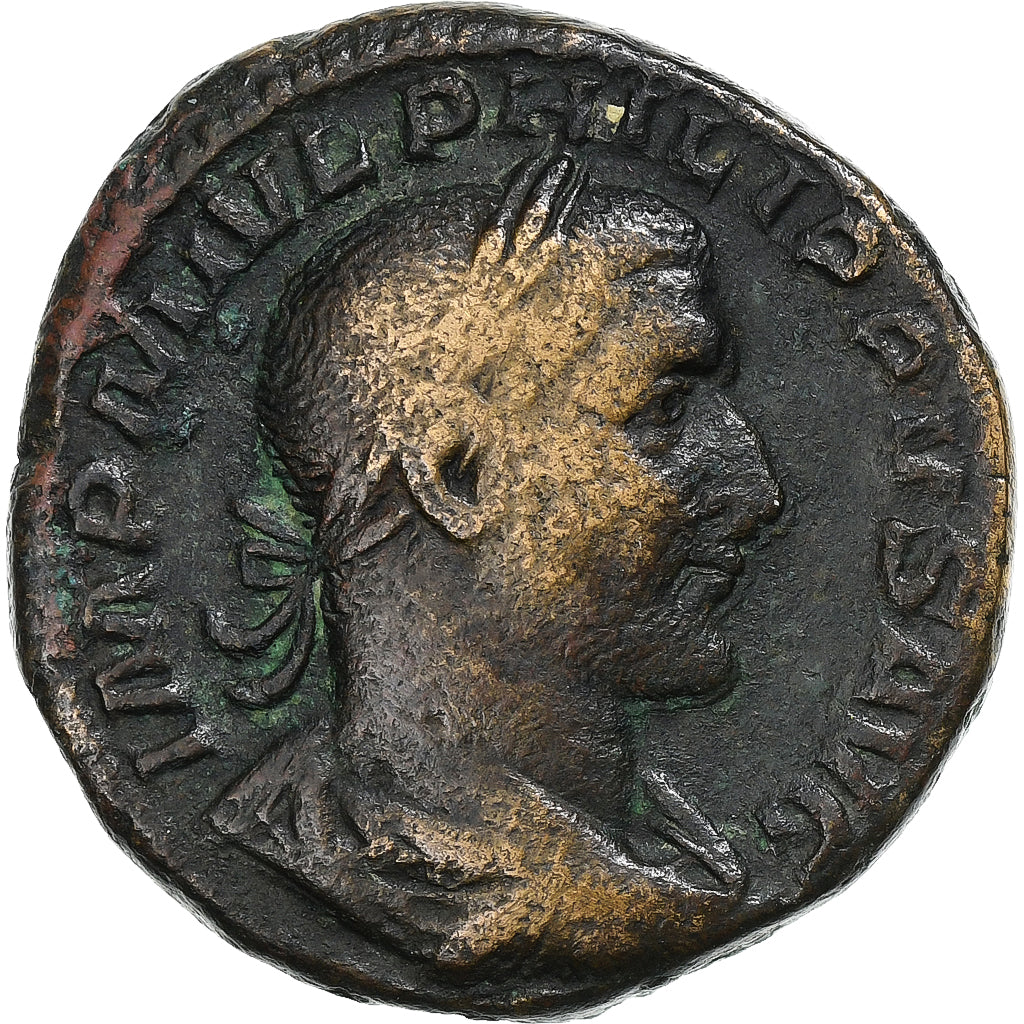 Philip I, As, 244-249, Rome, Bronze, VF(30-35), RIC:184B