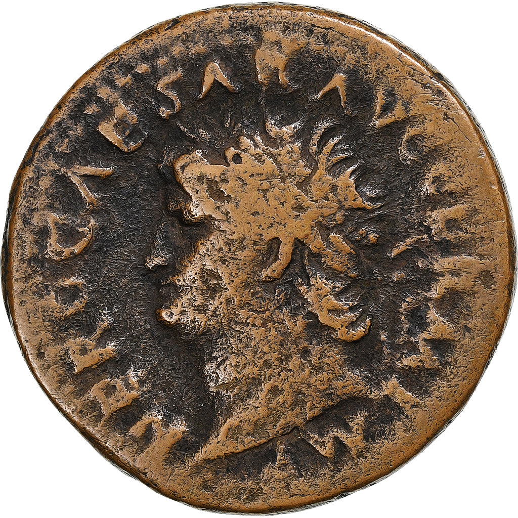 Nero, As, 62-68, Rome, Bronzo, MB+, RIC:348