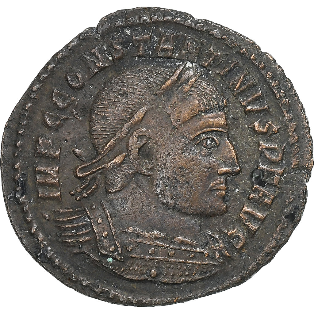 Constantine I, Follis, 312-313, Ostia, Bronze, SS+, RIC:83