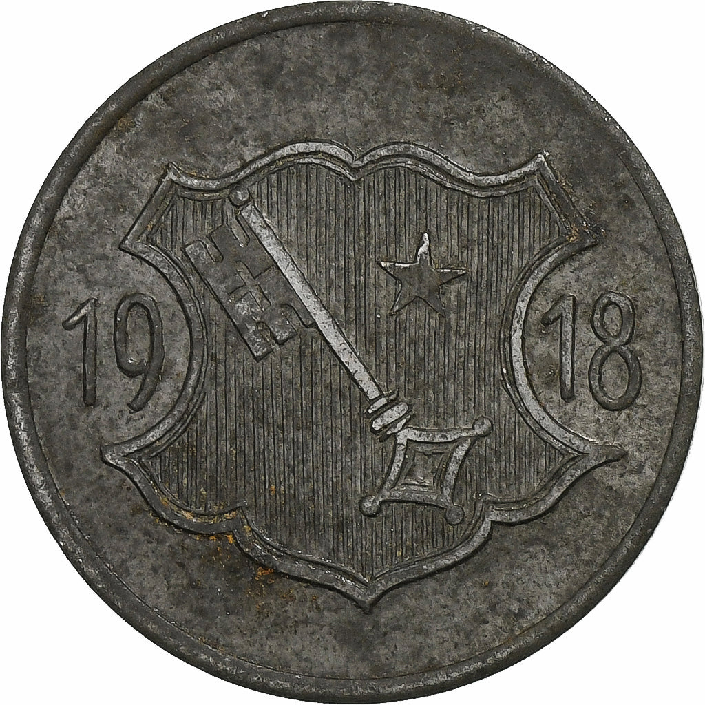Niemcy, Stadt Worms, 10 Pfennig, 1918, AU(55-58), Żelazo