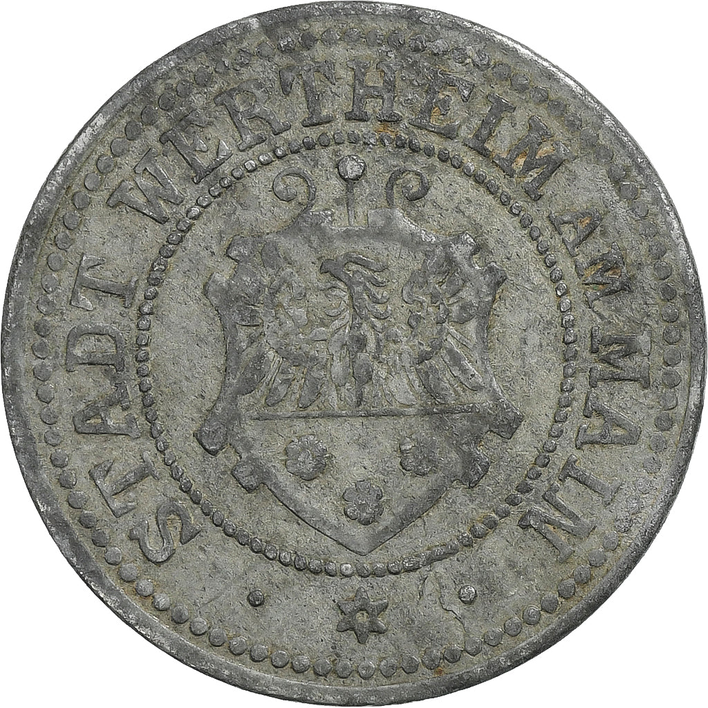 Germany, Stadt Wertheim am Main, 50 Pfennig, Undated (1917), AU(50-53), Zinc