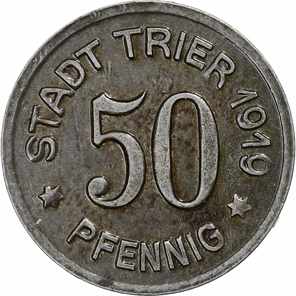 Germania, Stadt Trier, 50 Pfennig, 1919, SPL-, Ferro