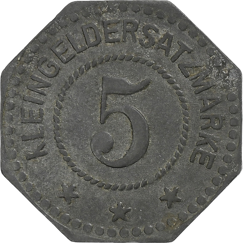 Allemagne, Stadt Pirmasens, 5 Pfennig, 1917, TTB+, Zinc