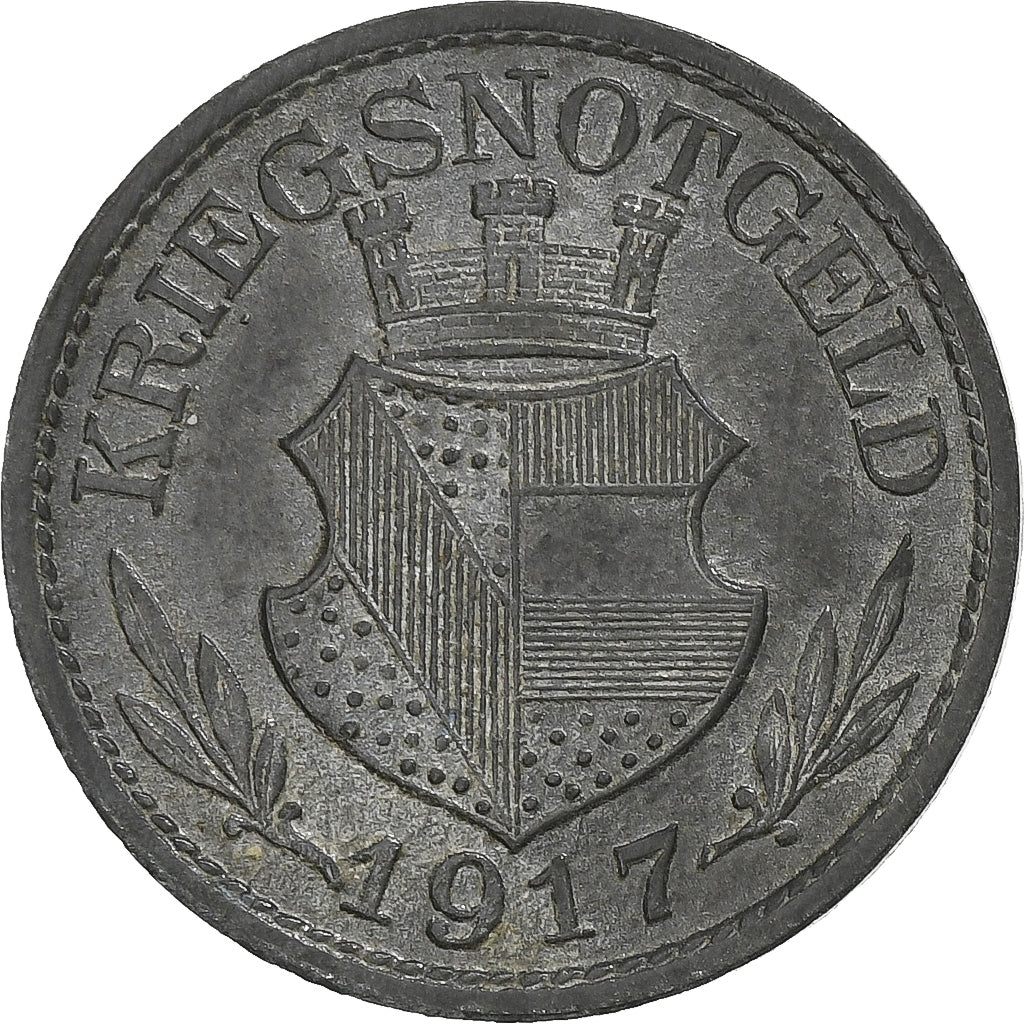 Deutschland, Stadt Pforzheim, 10 Pfennig, 1917, SS+, Zinc