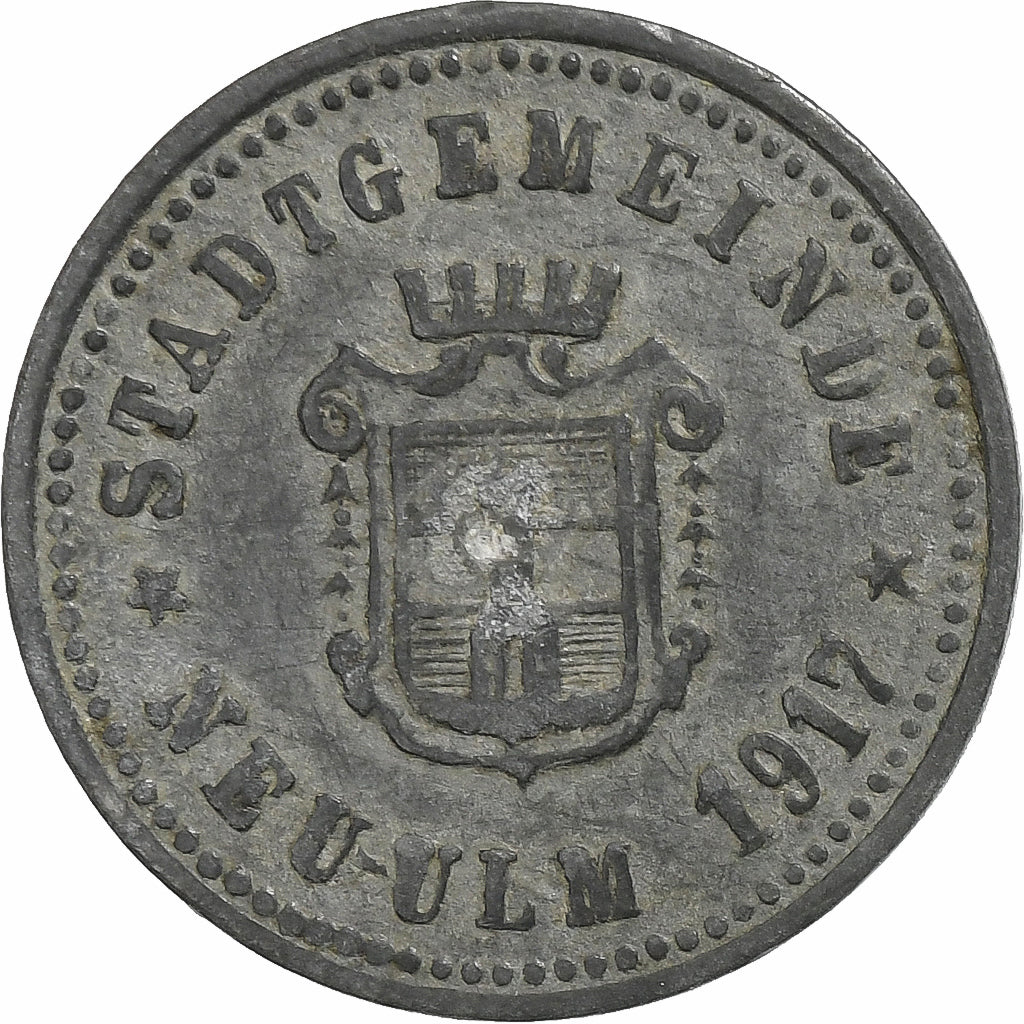 Deutschland, Stadt Neu-Ulm, 10 Pfennig, 1917, SS, Zinc