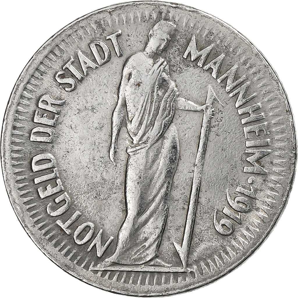 Deutschland, Stadt Mannheim, 25 Pfennig, 1919, SS+, Iron