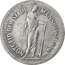 Deutschland, Stadt Mannheim, 25 Pfennig, 1919, SS+, Iron