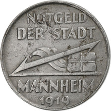 Germania, Stadt Mannheim, 10 Pfennig, 1919, BB+, Ferro