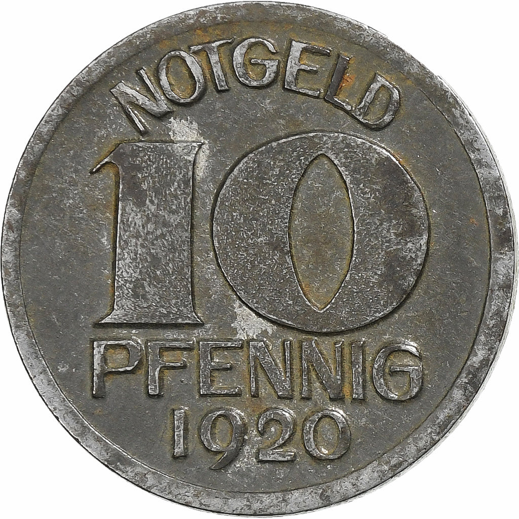Allemagne, Stadt Halle, 10 Pfennig, 1917, TTB+, Zinc