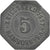Germania, Stadt Hamborn, 5 Pfennig, 1920, BB+, Ferro