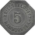 Germania, Stadt Hamborn, 5 Pfennig, 1920, BB+, Ferro