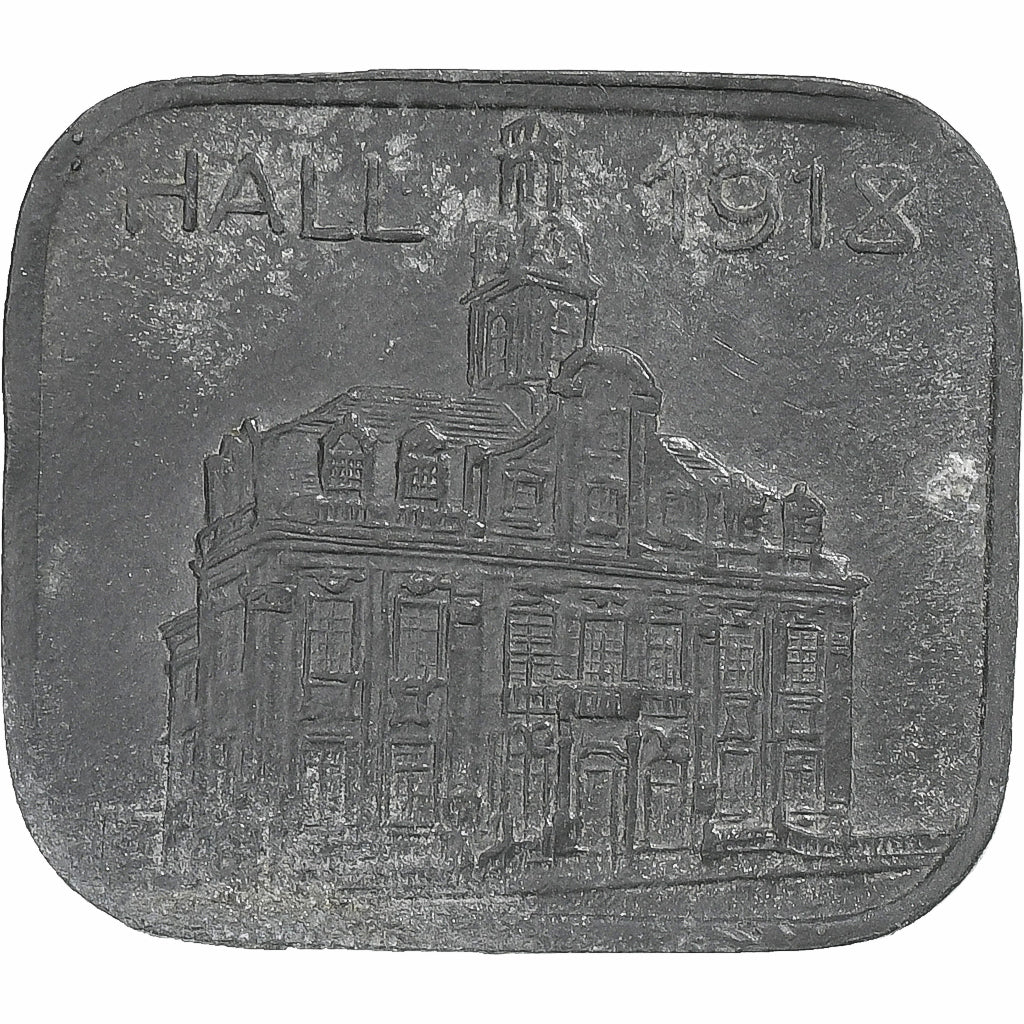 Deutschland, Stadt Hall, 50 Pfennig, 1918, SS, Zinc