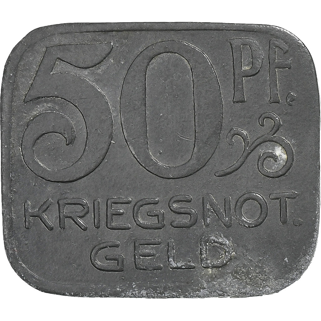 Deutschland, Stadt Hall, 50 Pfennig, 1918, SS, Zinc
