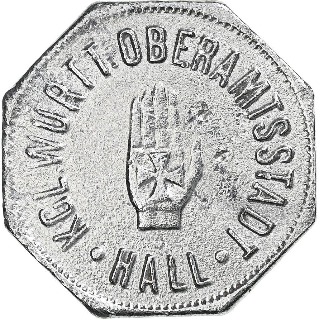 Germania, Stadt Schwäbisch Hall, 10 Pfennig, 1918, BB+, Zinco