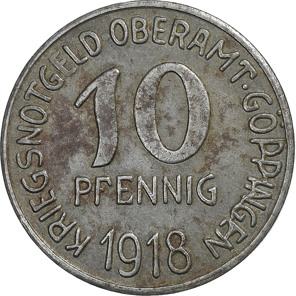 Deutschland, Stadt Goppingen, 10 Pfennig, 1918, SS, Iron