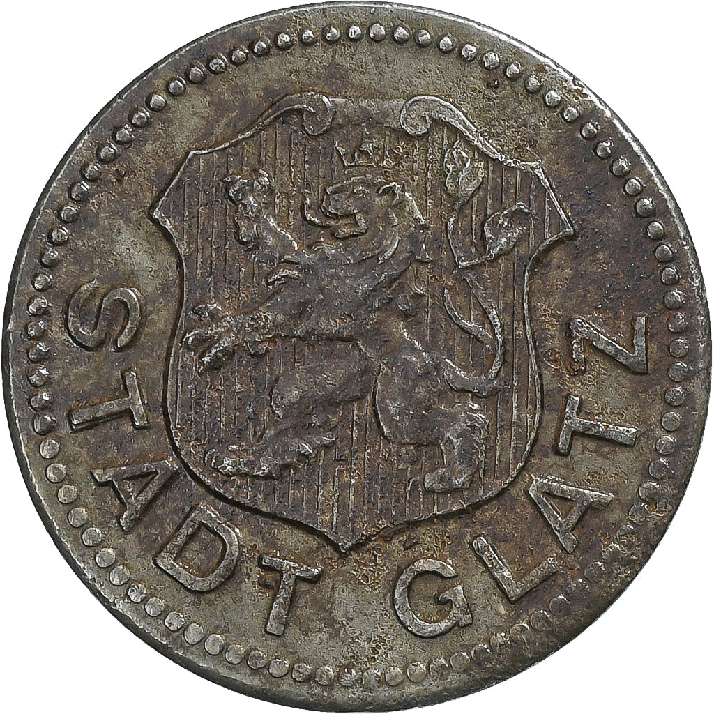 Germania, Stadt Glatz, 10 Pfennig, Undated (1919), BB, Zinco
