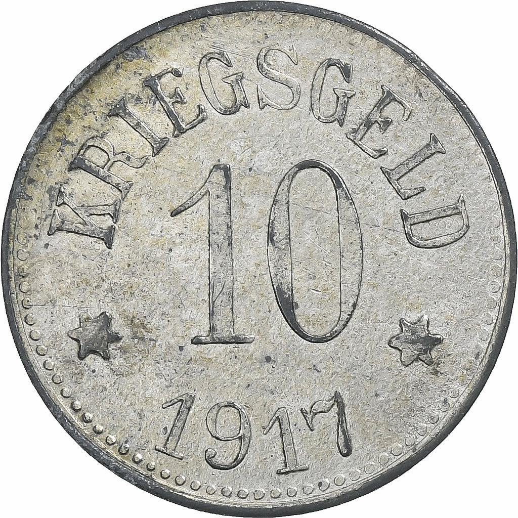 Deutschland, Stadt Gerolzhofen, 10 Pfennig, 1917, S+, Zinc