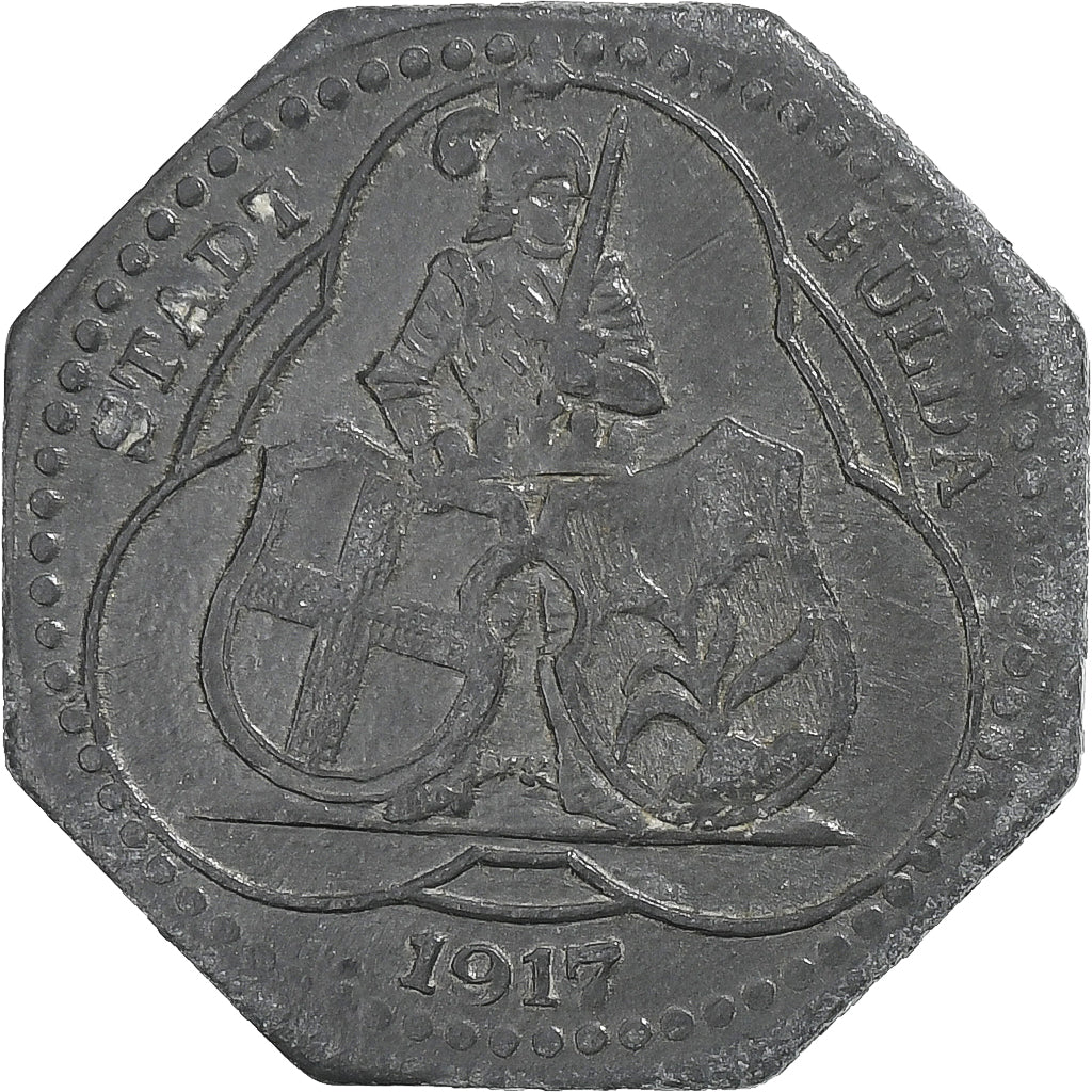 Alemanha, Stadt Fulda, 10 Pfennig, 1917, VF(30-35), Zinco