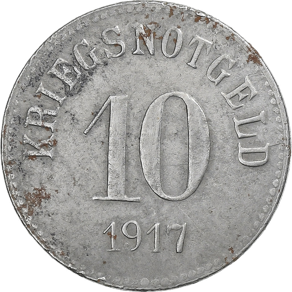Duitsland, Stadt Fürth in Bayern, 10 Pfennig, 1917, ZF+, Iron