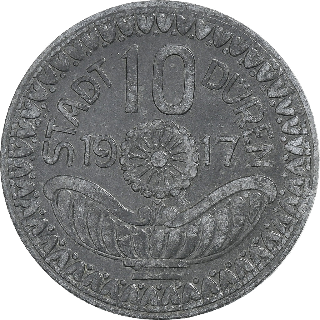 Alemanha, Stadt Düren, 10 Pfennig, 1917, AU(55-58), Zinco