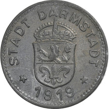 Germany, Stadt Darmstadt, 10 Pfennig, 1919, AU(50-53), Zinc