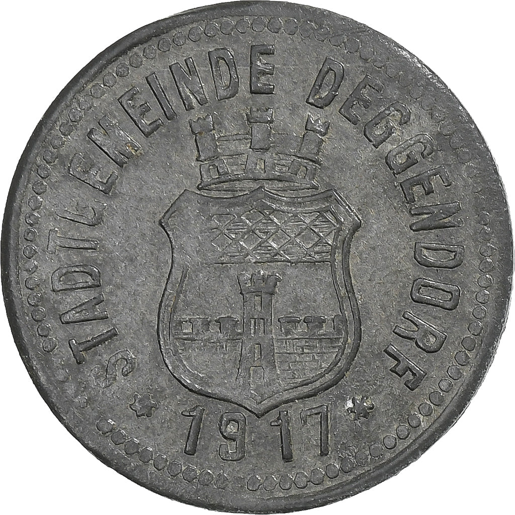 Germania, Stadt Deggendorf, 10 Pfennig, 1917, BB+, Zinco