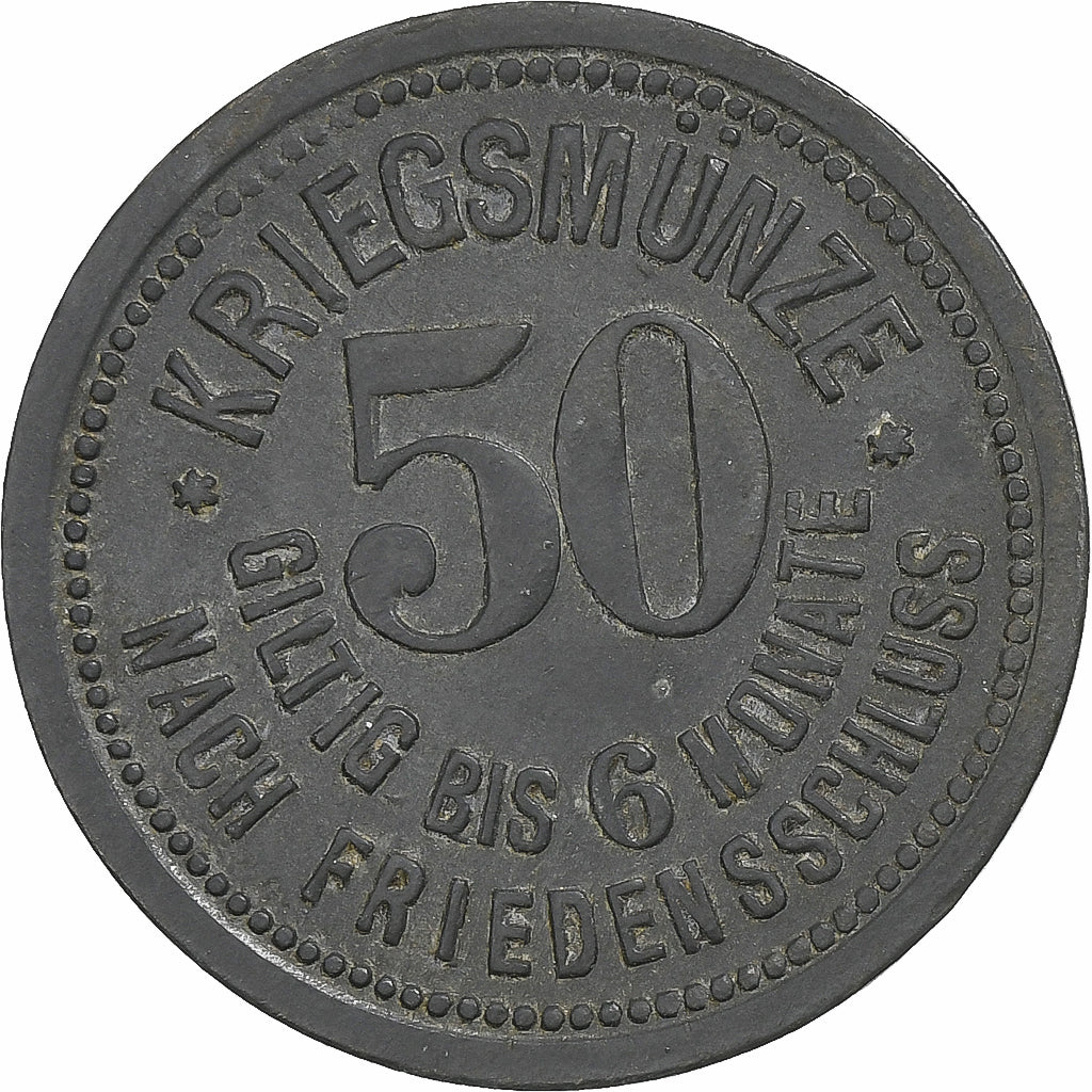 Deutschland, Stadt Deggendorf, 50 Pfennig, 1917, VZ, Zinc