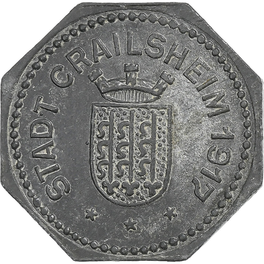 Alemania, Stadt Crailsheim, 5 Pfennig, 1917, MBC+, Cinc