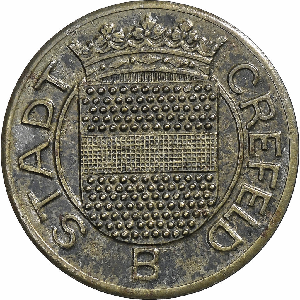 Alemanha, Stadt Crefeld, 10 Pfennig, 1918, MS(60-62), Ferro