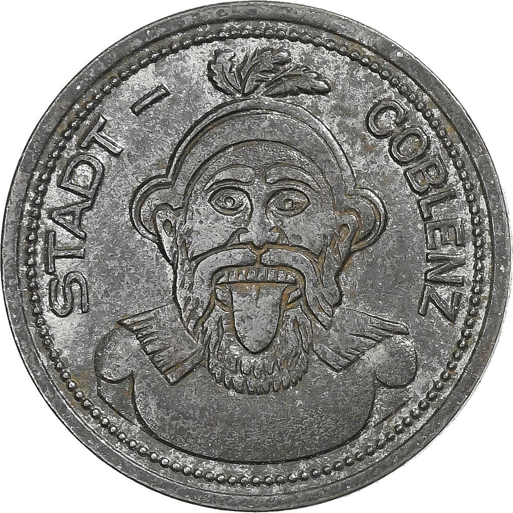 Alemanha, Stadt Coblenz, 10 Pfennig, 1920, AU(55-58), Ferro