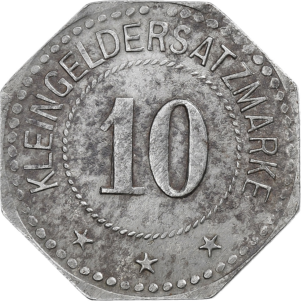 Niemcy, Stadt Coburg, 10 Pfennig, 1917, AU(50-53), Żelazo